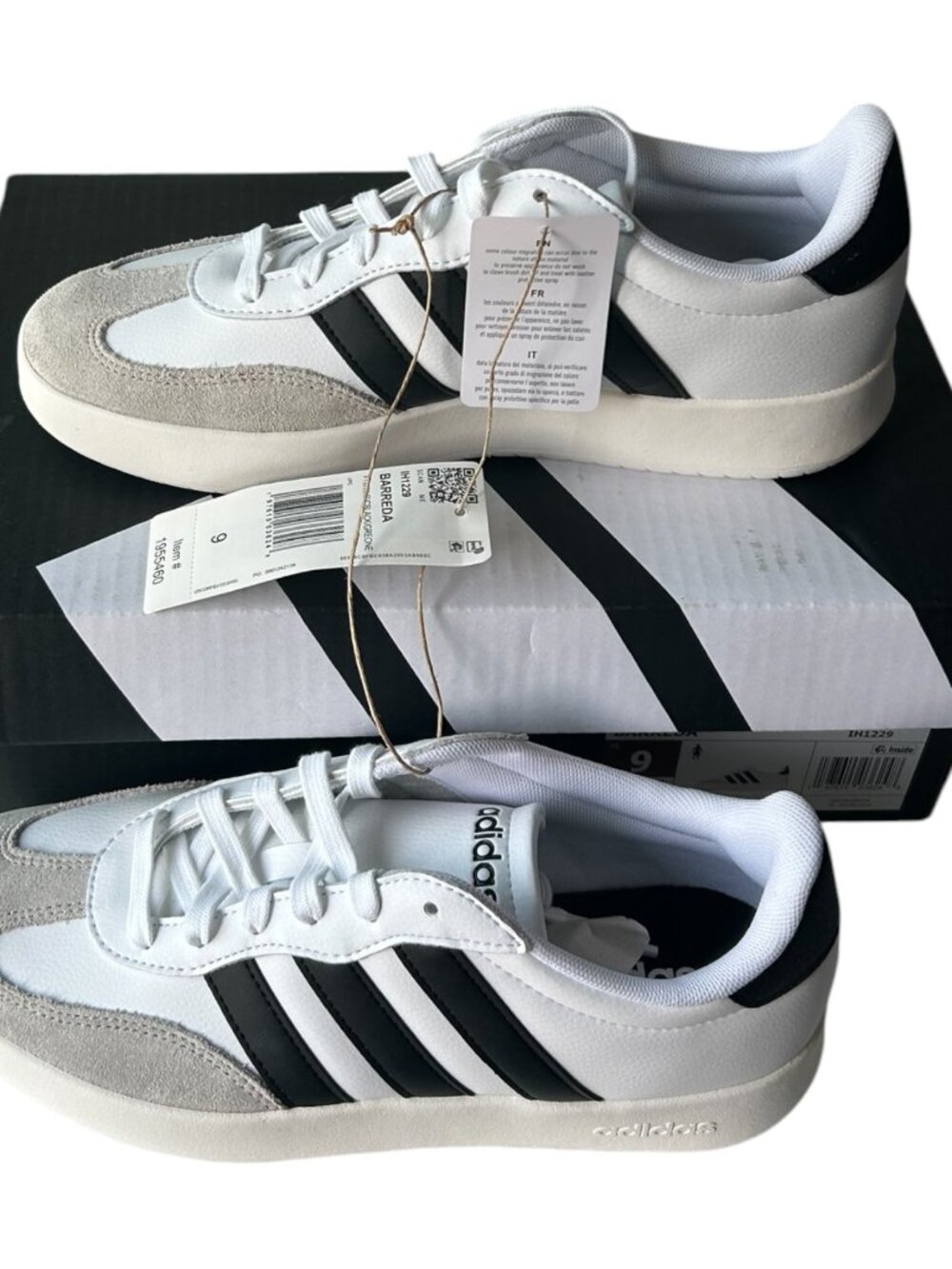Adidas Women's Barreda Shoe White Size 9 - Picture 8 of 8